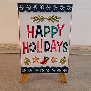 Happy Holiday Easel Sign